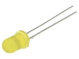 LED diode, yellow, 5mm, 100~130mcd, 10~15mA, 60°, THT