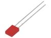 LED diode, red, 2x5x7mm, 80mcd, 20mA, 110°, flat, THT