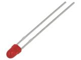 LED diode, red, 2.9mm, 30mcd, 20mA, 60°, THT
