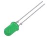 LED diode, green, 5mm, 4~12mcd, 10mA, 60°, THT