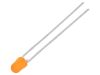 LED diode, orange, 3mm, 1.6~13mcd, 10mA, 60°, THT