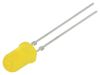 LED диод, жълт, 5mm, 1.6~10mcd, 10mA, 60°, THT