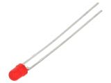 LED diode, red, 3mm, 4~32mcd, 20mA, 30°, THT