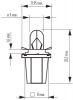 Auto filament lamp, BAX10d/B8.5d, 12V, 1.2W - 2
