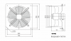Fan, industrial, axial ф630mm, 15000m3 / h, 800W, FDA-4E-630B, 220VAC - 2