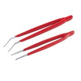 Set of tweezers, 2pcs, insulated, PRO'S KIT 908T301, curved, straight
