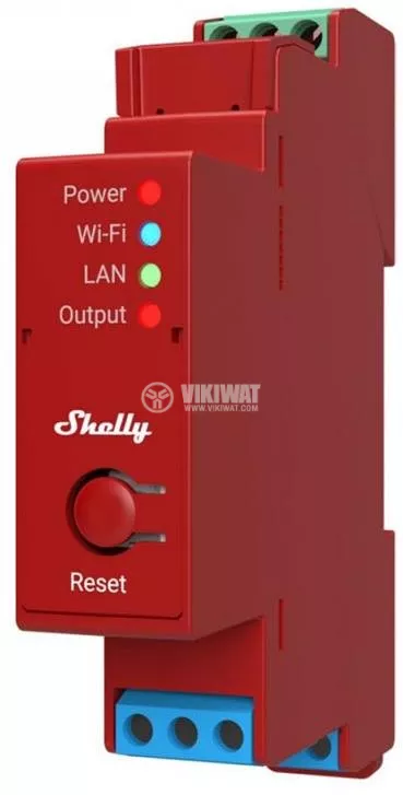 Wi-Fi Smart reley, 16А, 230VAC,Shelly PRO 1PM, one channel, DIN шина,  268018 - 1