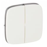 Cover for 2-gang switch, Legrand, Valena Allure, color white, 755025