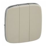 Cover for electric switch 3-gang, Legrand, Valena Allure, color cream, 755036