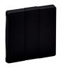 Cover for electric switch 3-gang, Legrand, Valena Life, color black, 756032
