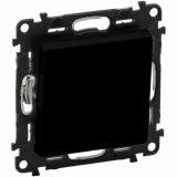 Push-button, 6A, 250VAC, black, for built-in, NO/NC, 756311