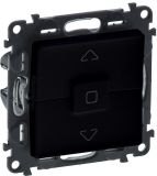 Roller Push-button, 6A, 250VAC, black, for built-in, 756330