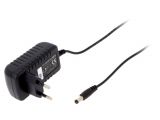 Adapter, 24VDC, 0.5A, 12W, 90~264VAC, 5.5x2.1mm, switched-mode, CLW-1224-W2E-EB
