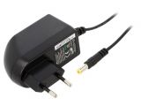 Adapter, 12VDC, 2A, 24W, 90~264VAC, 5.5x2.1mm, switched-mode, SYS1308N-2412-W2E
