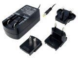 Adapter, 24VDC, 1A, 24W, 90~264VAC, 5.5x2.1mm, switched-mode, SYS1541-2424-EU/UK/US