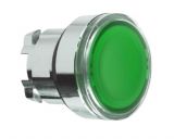 Глава за бутон ZB4, ZB4BA38, зелен, ф22mm, LED, IP66