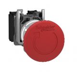 Emergency Stop button, OFF-ON, 3A/240VAC, 1NC, ф22, chrome metal, IP66, XB4BS8442