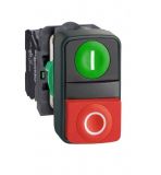 Panel Button switch, 3А/240VAC, XB5AL73415, red/green, ф22mm, IP65