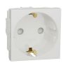 Single socket outlet, 16A, 250VAC, white, for built-in, schuko, New Unica, NU303718 
