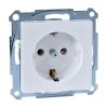 Електрически контакт, 16A, 250VAC, единичен, бял, за вграждане, шуко, Merten, MTN2401-0325
