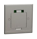 Floor single socket outlet, square, gray, for built-in, schuko, INS52100, Unica System+ , INS52100