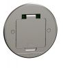 Floor single socket outlet, rounded, gray, for built-in, schuko, INS52100, Unica System+, INS52101 - 1