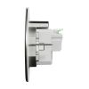 Floor single socket outlet, rounded, gray, for built-in, schuko, INS52100, Unica System+, INS52101 - 3