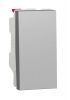 Light switch 1pole single, 10A, 250VAC, for built-in, aluminium, New Unica, NU310130 

