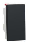 Light switch 1pole single, 10A, 250VAC, for built-in, anthracite, New Unica, NU310154