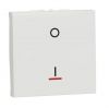 Double pole switch, 16A, 250VAC, for built-in, white, New Unica, LED, NU326218S 
