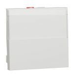 Push-button, 10A, 250VAC, white, for built-in, antibacterial, label holder, NU324620