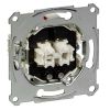 Double one-way switch , 10A, 250VAC, mechanism, build-in, Merten, LED, MTN3135-0000
