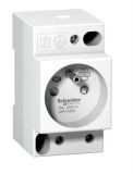 Power Electrical Socket, 16A, 250VAC, DIN rail, shuko, french, Acti 9, Schneider, A9A15306