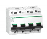 Automatic circuit breaker, 4P, 63A, C curve, 400VAC, DIN rail, A9N18371, Schneider