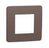 Frame, 1-gang, color chocolate/white, New Unica, Schneider Electric, NU280216

