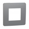 Frame, 1-gang, color dark gray/white, New Unica, Schneider Electric, NU280221

