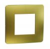 Frame, 1-gang, color gold/white, New Unica, Schneider Electric, NU280259M
