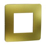 Frame, 1-gang, color gold/cream, New Unica, Schneider Electric, NU280260M