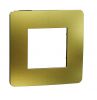 Frame, 1-gang, color gold/black, New Unica, Schneider Electric, NU280262M
