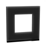 Рамка, едно гнездо, цвят черно стъкло, New Unica, Schneider Electric, NU600286
