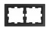 Frame, 2-gang, slate (black), Merten, Schneider Electric, MTN4020-6547