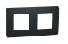 Frame, 2-gang, color anthracite, New Unica, Schneider Electric, NU200454
