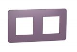 Frame, 2-gang, color purple/cream, New Unica, Schneider Electric, NU280415