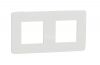 Frame, 2-gang, color white, New Unica, Schneider Electric, NU280418
