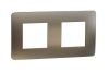 Frame, 2-gang, color bronze/cream, New Unica, Schneider Electric, NU280450M

