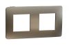 Frame, 2-gang, color bronze/black, New Unica, Schneider Electric, NU280452M
