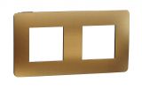 Frame, 2-gang, color copper/black, New Unica, Schneider Electric, NU280458M