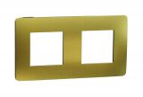 Рамка, две гнезда, цвят злато/черен, New Unica, Schneider Electric, NU280462M