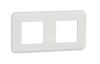 Frame, 2-gang, color white, New Unica, Schneider Electric, NU400418
