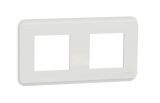 Frame, 2-gang, color white, New Unica, Schneider Electric, NU400418